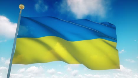 4k bandiera altamente dettagliata dell'ucraina loopable
