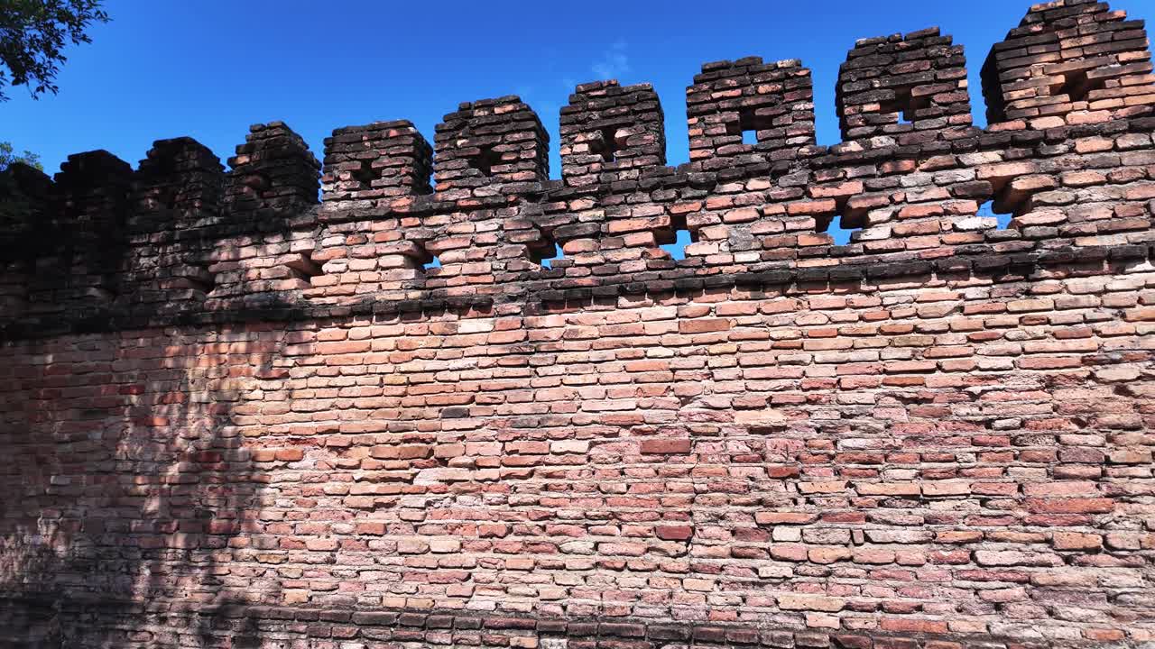 Chiang Mai ancient old city walls originally from 13th century north of Thailand Southeast Asia