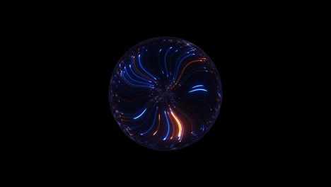 abstract plasma ball. electric light sphere. beautiful fireworks, colorful explosion, big bang, neon glowing rays in motion. moving through stars. seamless loop