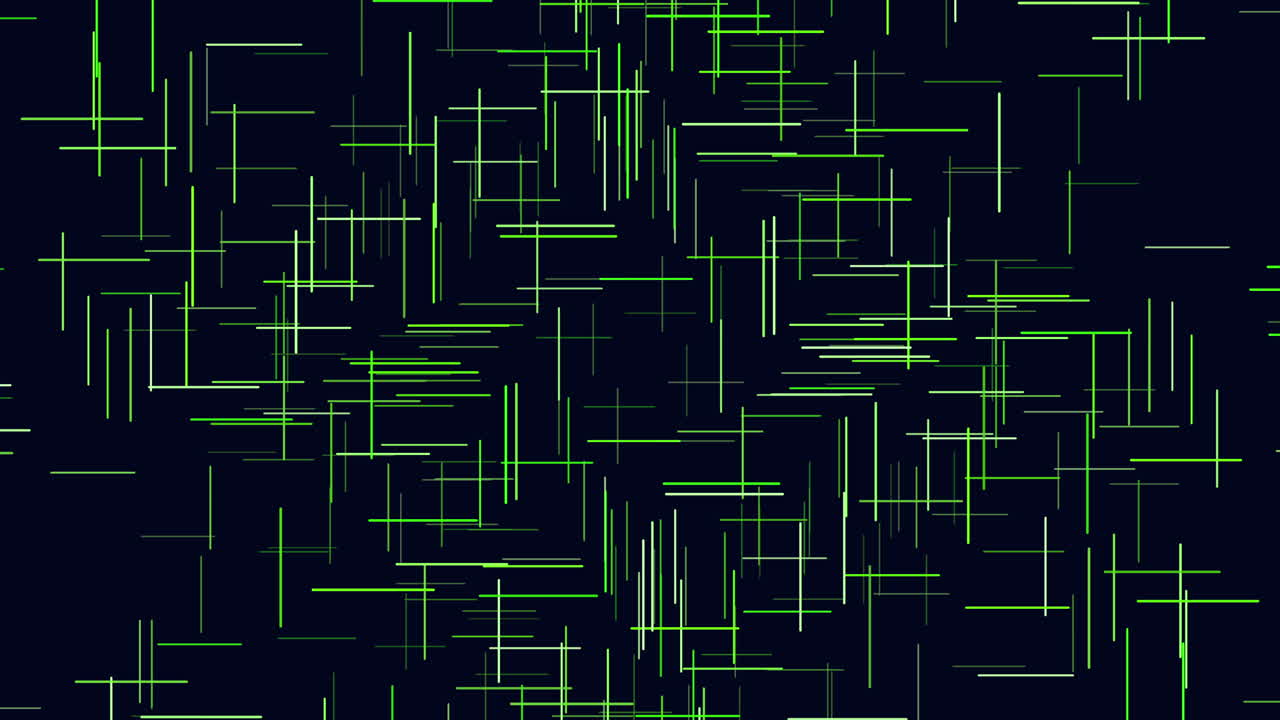 Digital neon lines in rows on black gradient