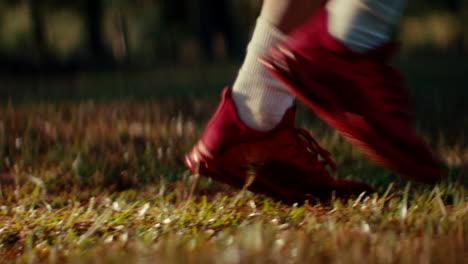 person running in grass