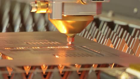 CNC-Laser-cutting-of-metal,-modern-industrial-technology.