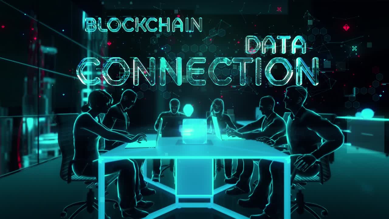 디지털 기술과 하이테크 개념을 가진 분산 솔루션