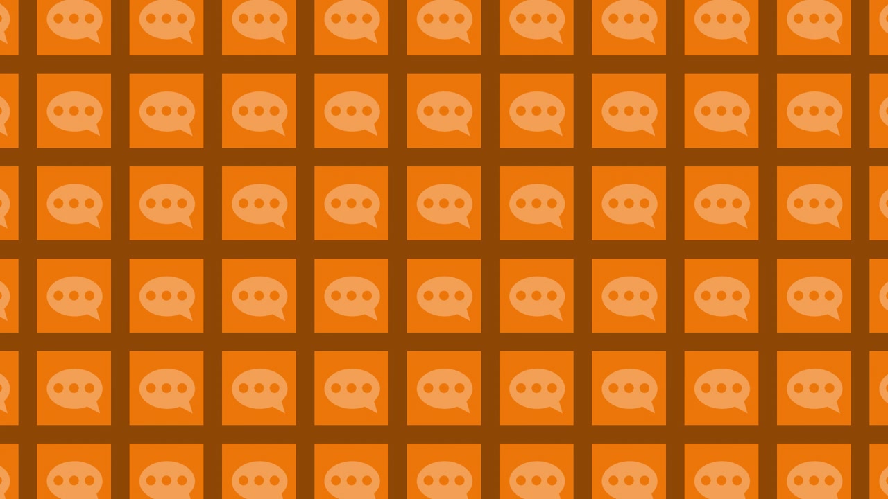 Orange Speech Bubble Pattern