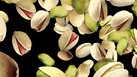 falling pistachios background, loop, 60fps, with alpha channel