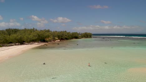 tourists visit flat island and gabriel island situated nearby the main island mauritius