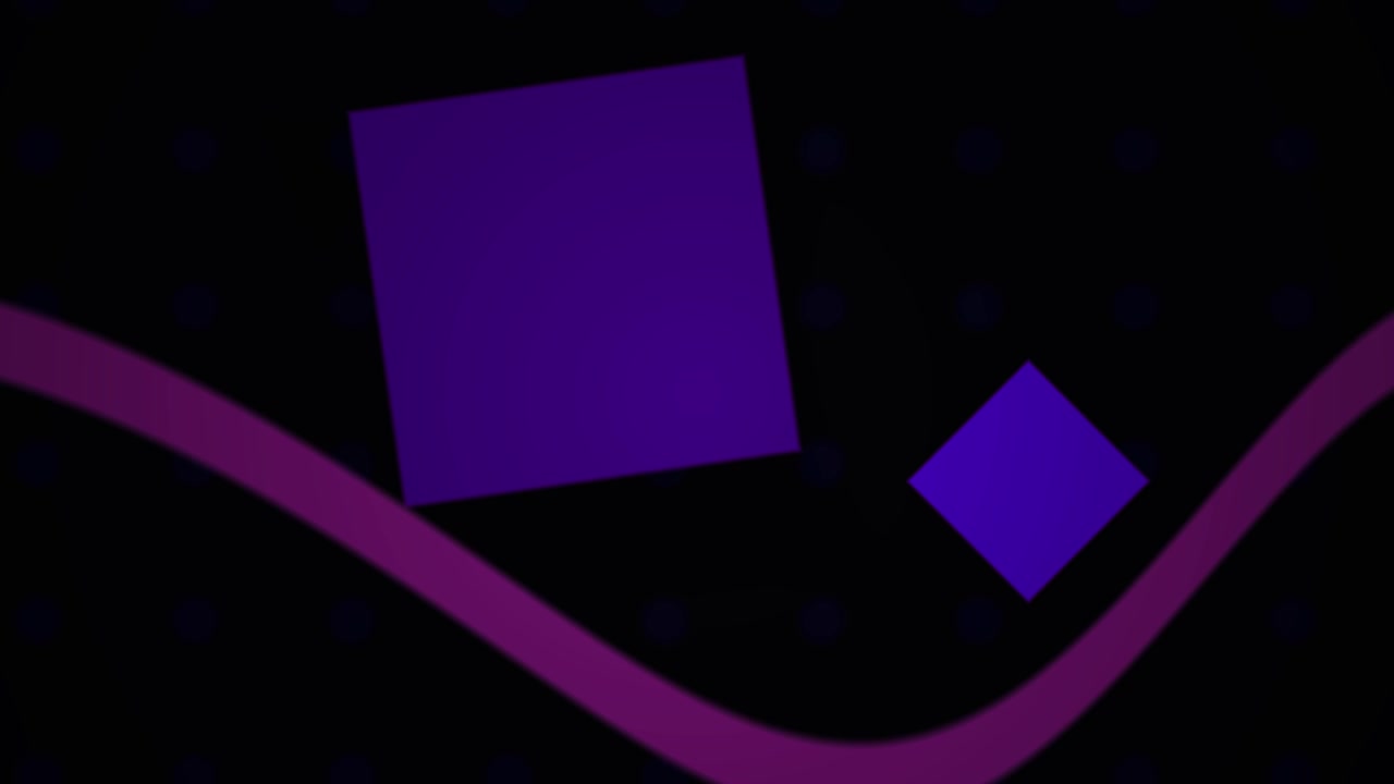 Abstract Motion Graphics with Floating Geometric Shapes and Wavy Lines