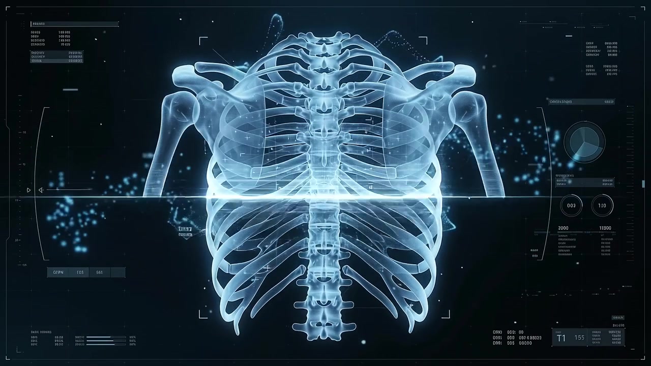 3D Medical Visualization of Human Rib Cage Anatomy