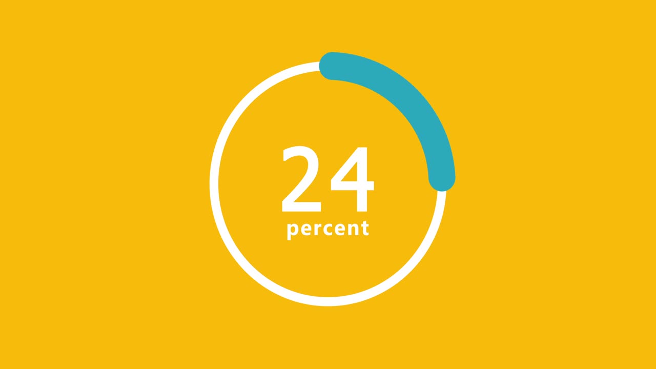 diagrama de pastel de rosquilla animación 2d. estadísticas, aumento, crecimiento, aumento. tema de negocios y finanzas. video de resolución 4k. gráfico de pastel abstracto con elemento del 40 por ciento.