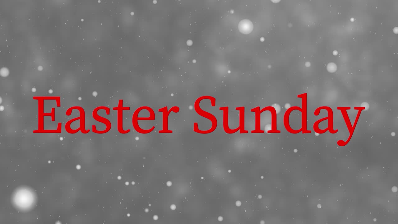 부활절 일요일 이벤트 텍스트 애니메이션 모션 그래픽