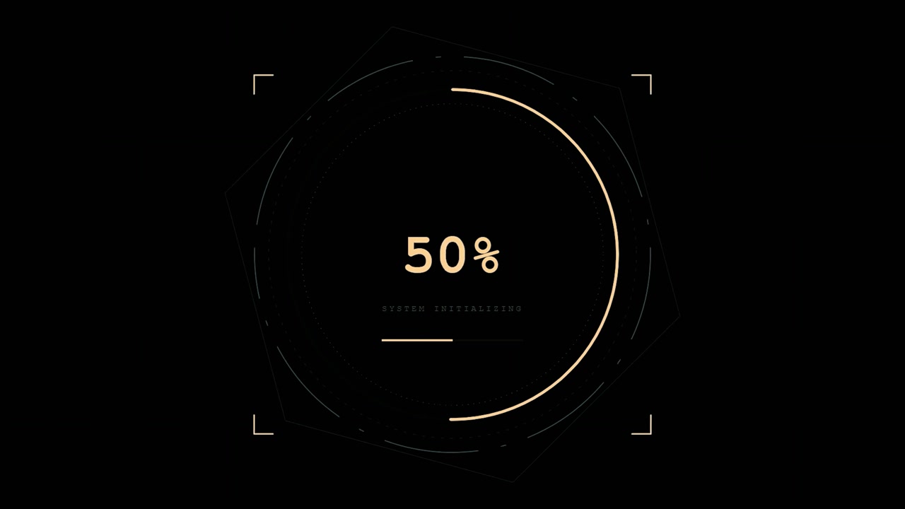 Digital System Initialization Progress Bar with Percentage Counter