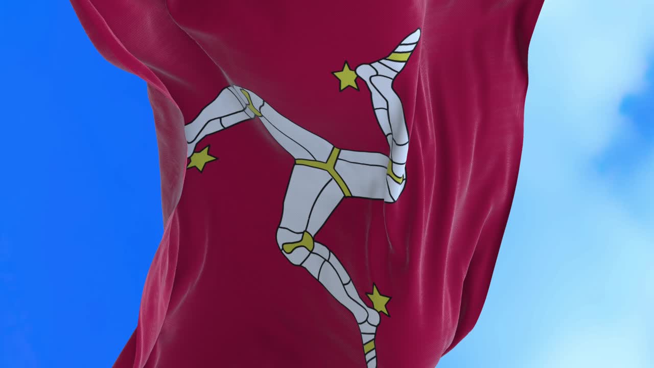 el bucle sin costuras de la bandera de la isla de man.