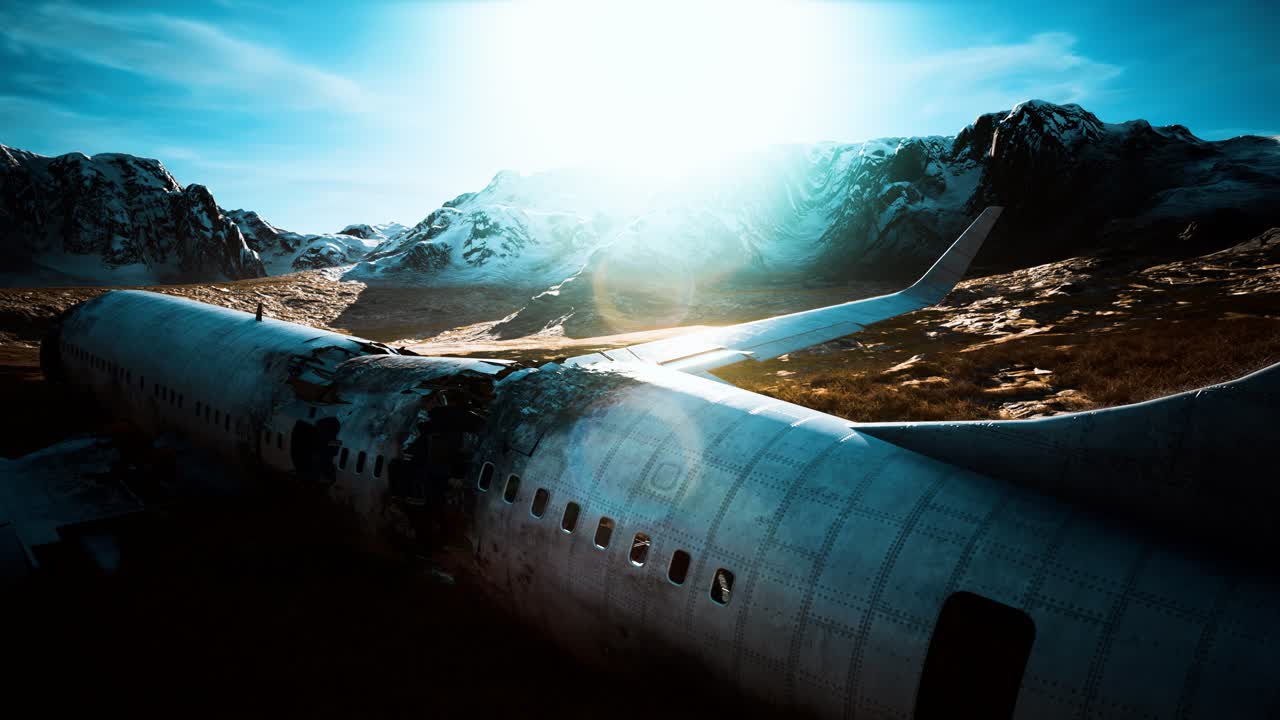 Самолет разбился на горе.