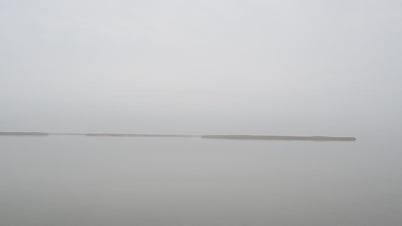 Лед на море, туман. Море в тумане
