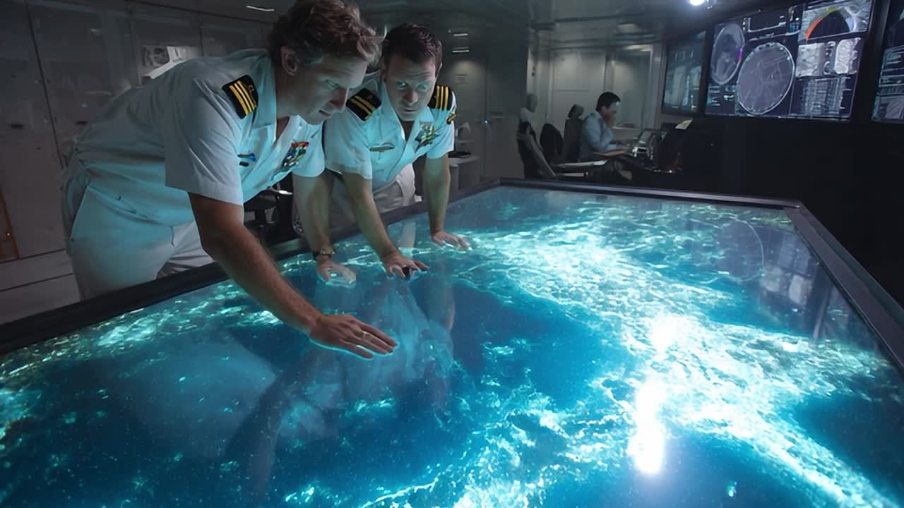 Navigating the ocean with advanced technology in a control room setting