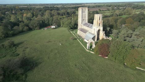 monumental building of the ancient wymondham abbey in norfolk, england, united kingdom