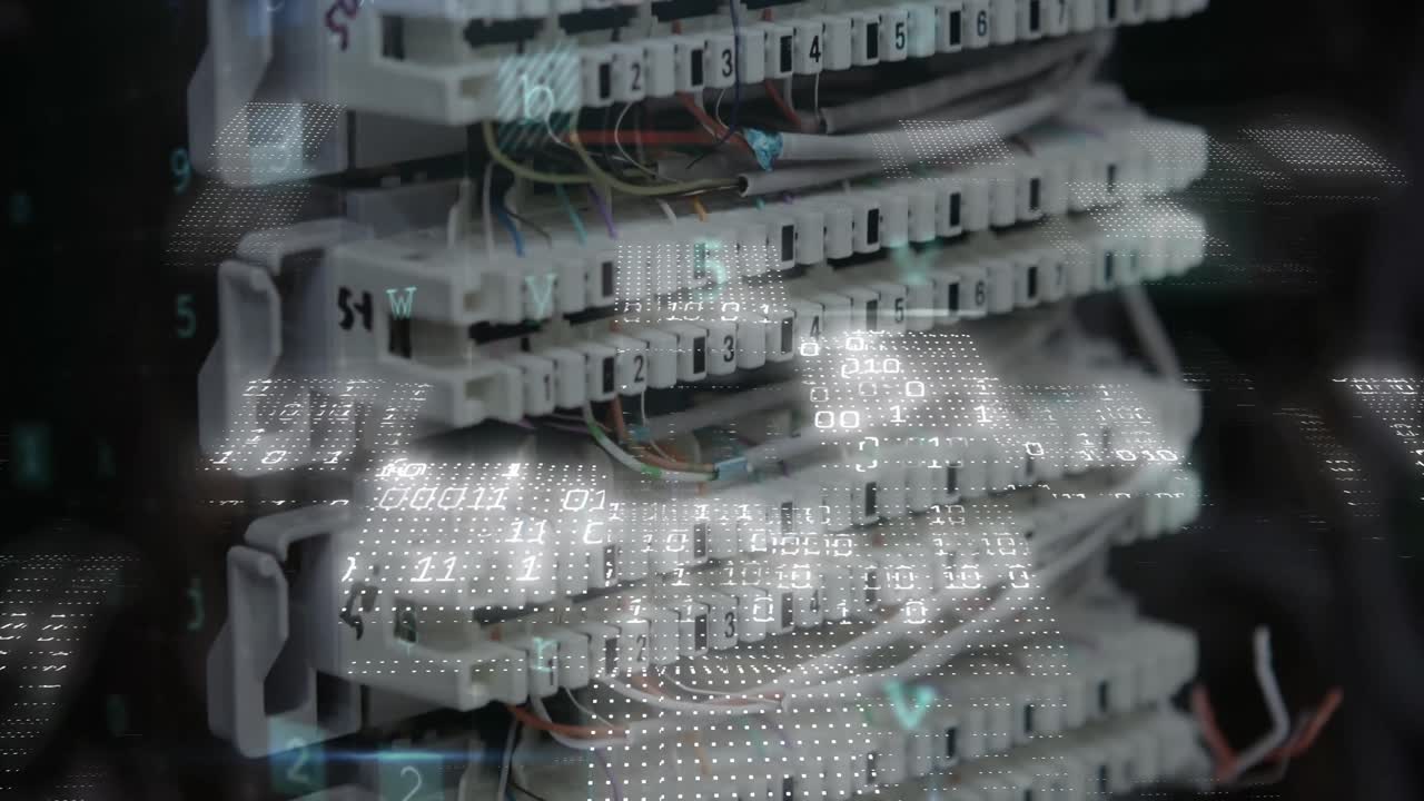 컴퓨터 슬롯을 통해 스캐닝과 숫자의 애니메이션