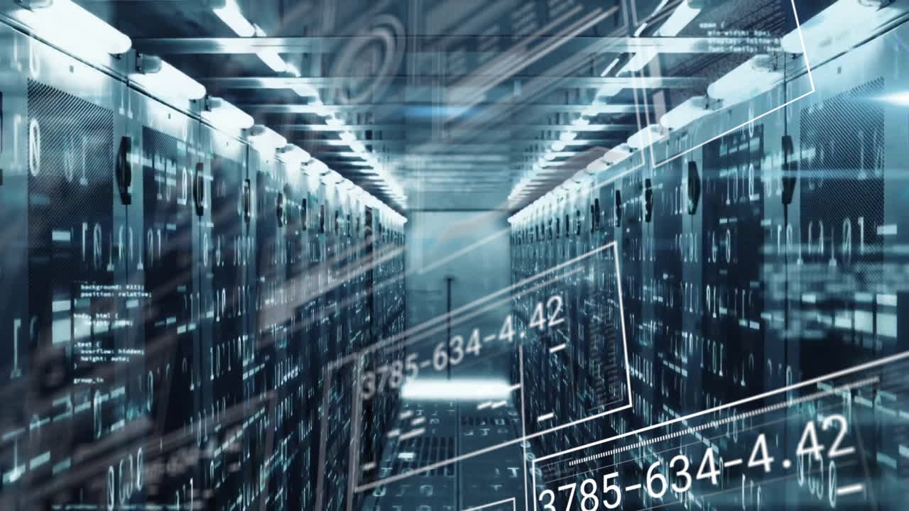 Animation of data processing over computer servers