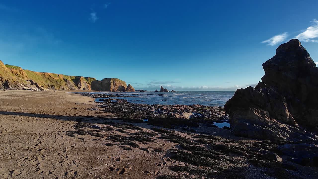 Epic Ireland winter sun late evening Benvoy Beach Copper Coast Waterford