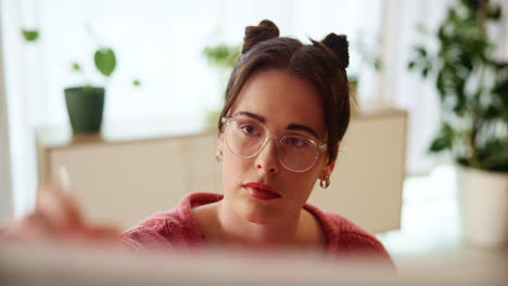 woman working from home