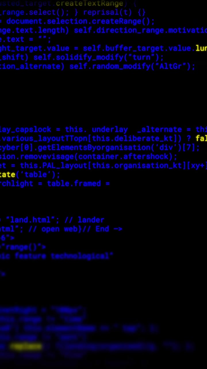Animation of digital data processing over black background