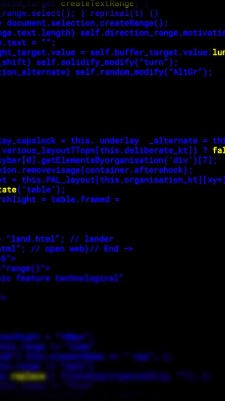 Animation of digital data processing over black background