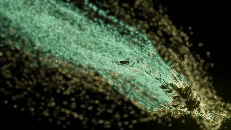 flujo de partículas brillantes abstractas