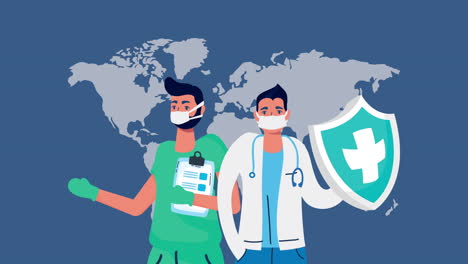 global healthcare workers protecting the world