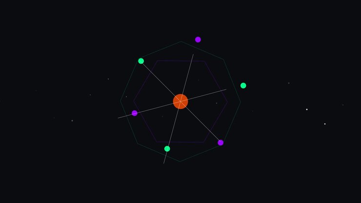 Abstract Geometric Animation with Rotating Colorful Spheres