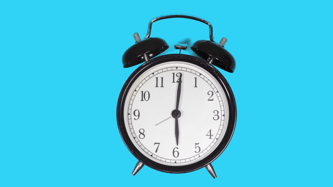 블랙 메탈 클래식 알람 시계 시간 지연