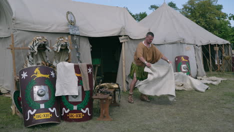 roman camp reenactment