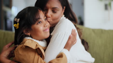 mother and daughter hugging