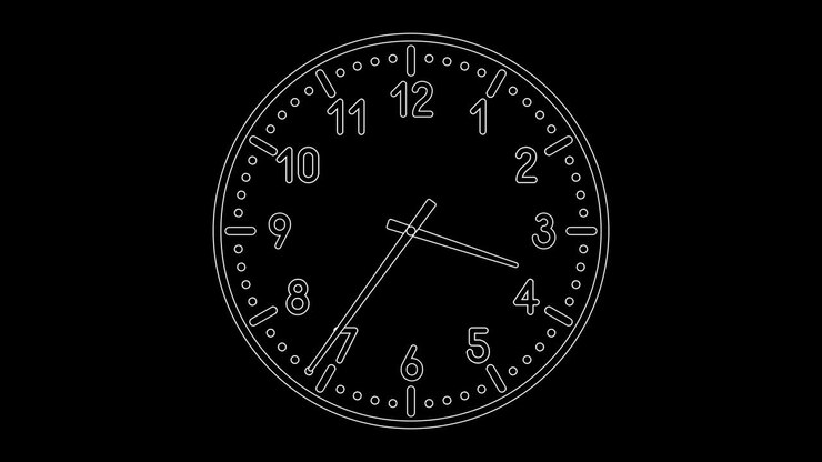 Motion background with spinning clock.
