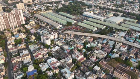 clean layout of streets and homes in a peaceful suburban indian locality