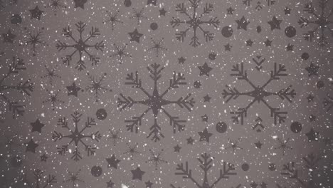 Snow-falling-on-grey-background