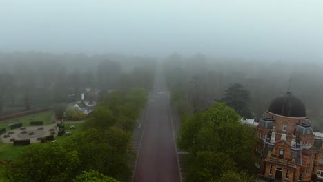 Foggy-view-of-the-road-in-London