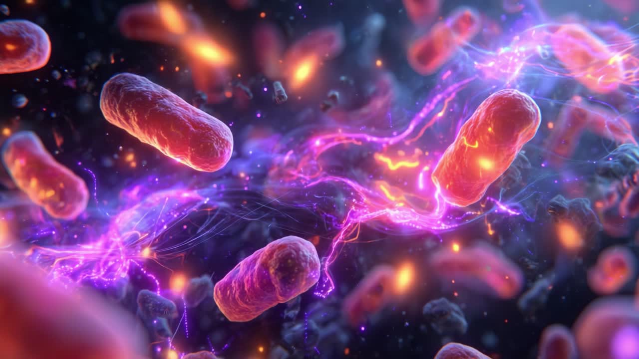 Vibrante Universo Microbico: Esplorando le Complesse Interazioni e Dinamiche di Batteri Colorati in uno Straordinario Paesaggio Microbico
