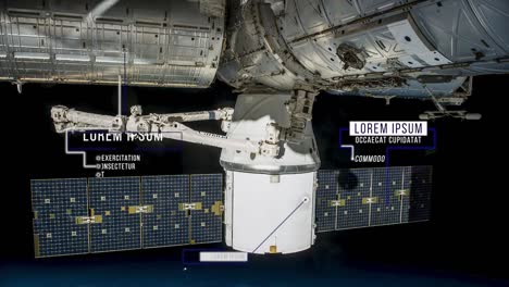 astronaut in space and space station
