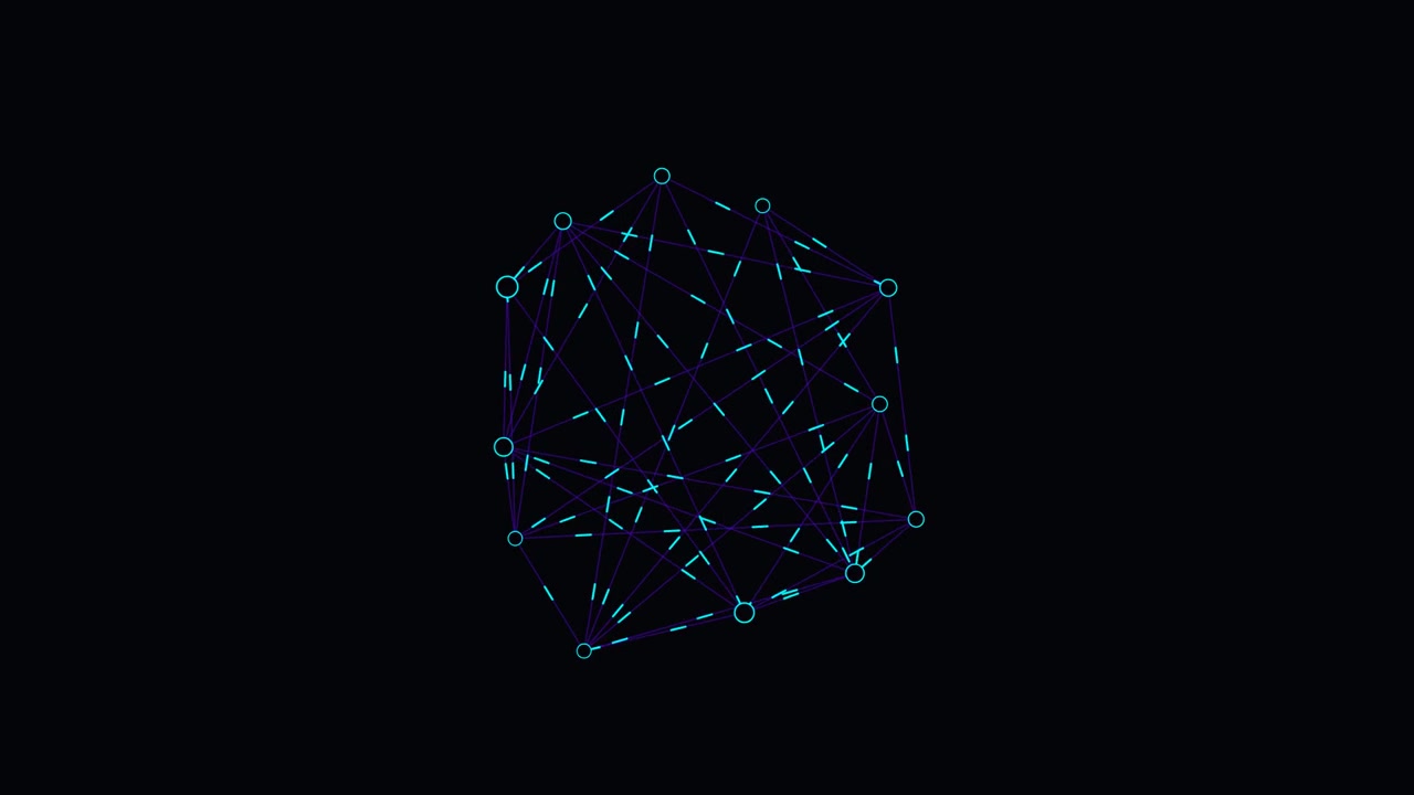 Abstract Rotating Geometric Network of Connected Nodes