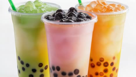 assorted bubble teas