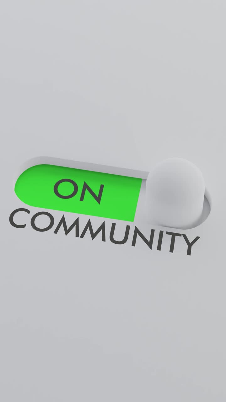 Switching on the COMMUNITY switch Vertical Video