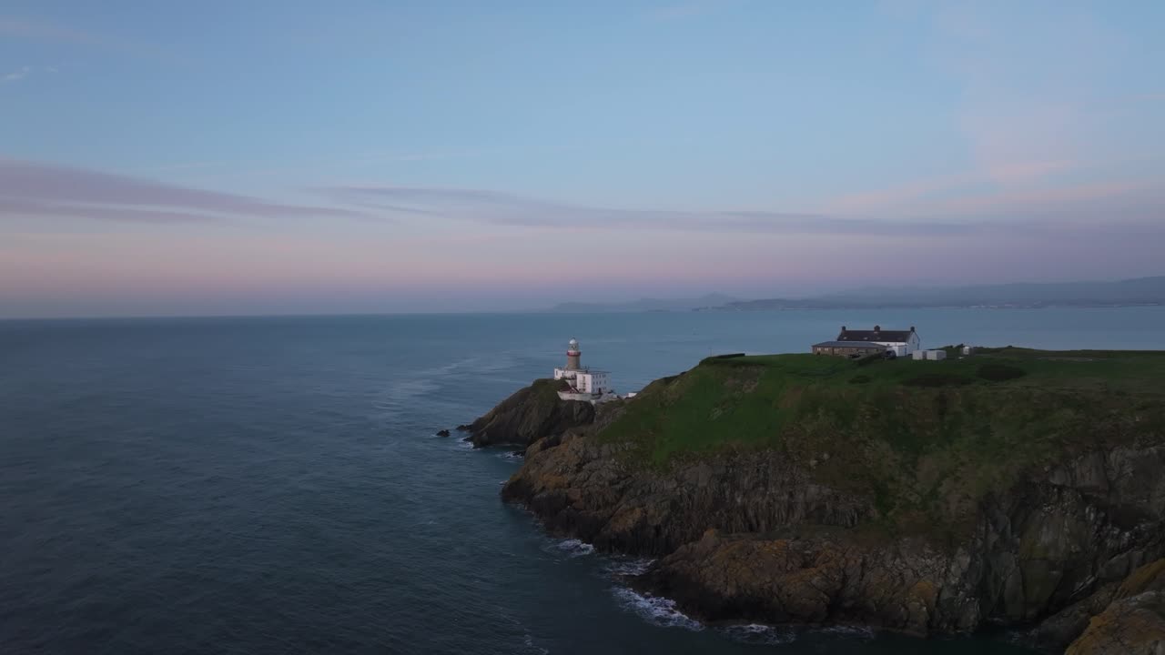 4K Cinematic Drone Footage of Baily Lighthouse at Sunrise – Howth, Co. Dublin, Ireland_001