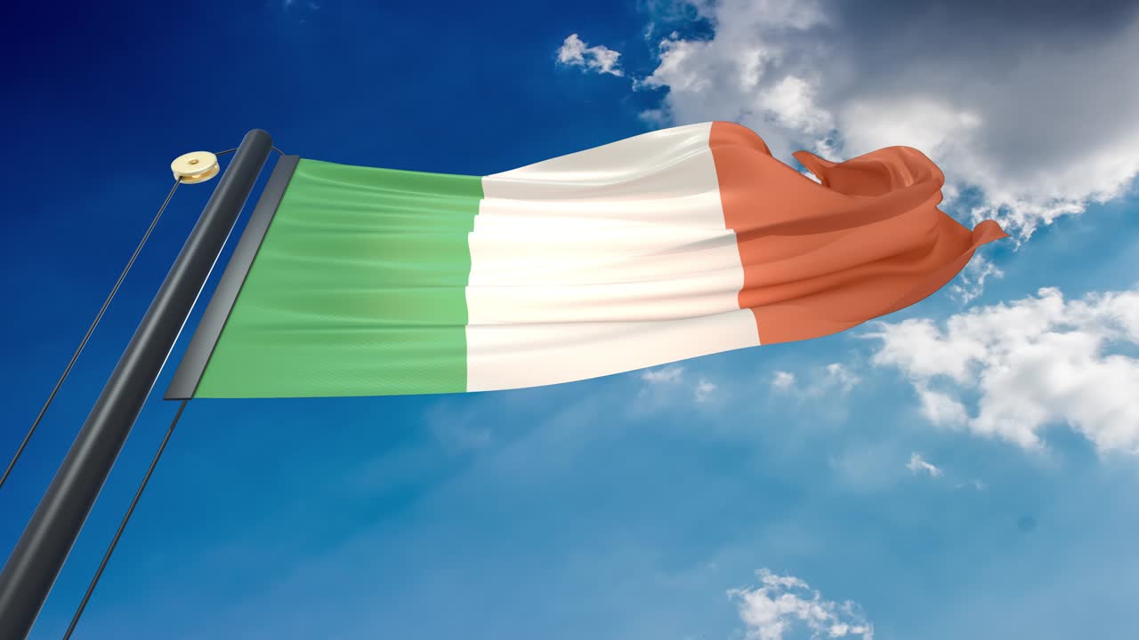Waving Flag of Ireland