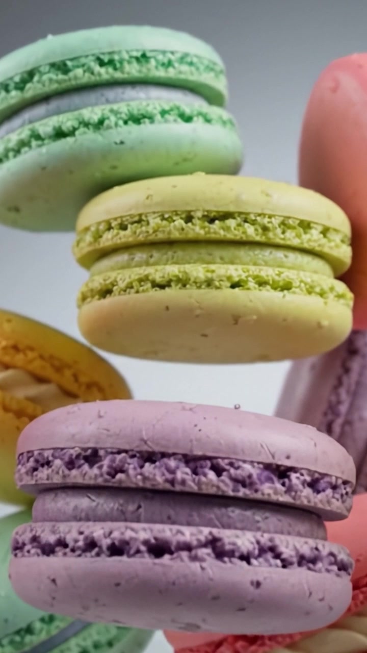 A Colorful Assortment of Delicious Macarons Showcasing a Variety of Flavors and Textures, Perfectly Positioned for a Tempting Display of Sweetness