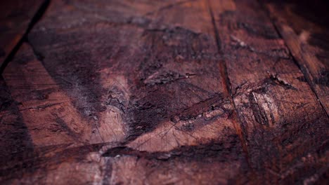 close-up of dark weathered wood