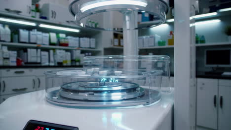 laboratory centrifuge in action