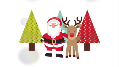 merry christmas animation with santa claus character