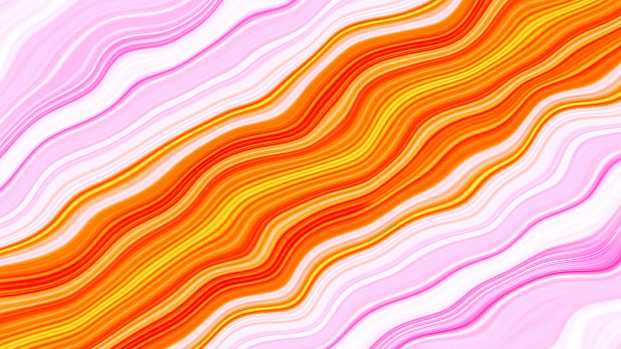 Vibrant Orange Pink Marble Waves Flowing Across Glossy Fluid Gradient Wavy Stripes Create Energetic Retro