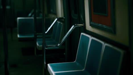 subway wagon is empty because of the coronavirus outbreak in the city