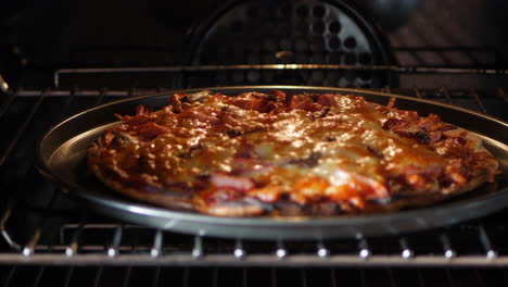 homemade pizza cooked in an oven